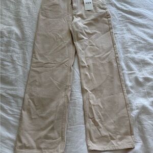 Sezane Cream Straight Leg Jeans